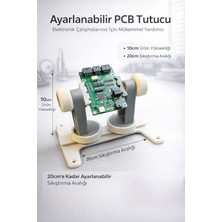 EVORADECO Ayarlanabilir Pcb Tutucu 20CM Sıkıştırma Aralığı | Lehim ve Elektronik Tamir Mengene Pcb-Holder Tutucu Kart Standı Lehimleme Aparatı
