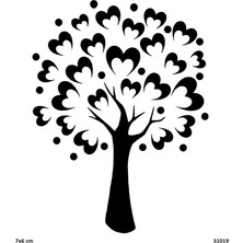 Airbrush Tattoo Mutluluk Ağacı Yapışkanlı Stencil Süsleme ve Boyama Kalıbı