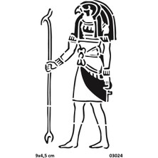 Airbrush Tattoo Antik Mısır Tanrı Thoth Yapışkanlı Stencil Süsleme ve Boyama Kalıbı