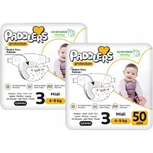 Hype Store Paddlers Protection Bebek Bezi 3 Numara 100 Adet (4-9 Kg) 2'li Jumbo Set