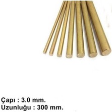 K&s M57 Prinç Yuvarlak Çubuk -3.0 Mm. -Uzunluk 300 mm