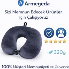 armegeda sıradışı tasarımlar Yeni Armegeda Boyun Destekli Visco Seyahat Yastığı Antrasit 2026 Model