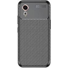 Olinea Newface Galaxy Xcover 7 Kılıf Auto Focus Karbon Kapak - Siyah