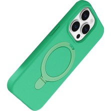 Epilons Newface Iphone 15 Magsafe Standlı Kapak - Yeşil