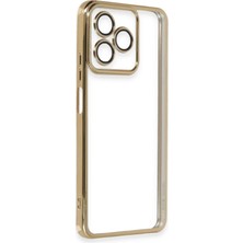 Olinea Newface Redmi 13 4g Kılıf Lensli Silikon - Gold