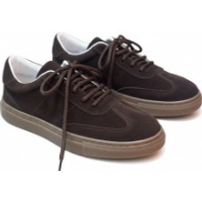 Ne&Ve Shoes Süet Hakiki Deri Bağcıklı Kadın Günlük Sneaker