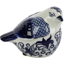 Mikasa Moor Blue Blanc Kuş Dek Obje 15X12CM