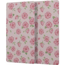 Decovetro Cam Kahve Sofra Sunum Tablası 2'li Set Love Serisi Gül Desenli 30 x 15 cm
