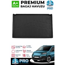 Universal S-Dizayn Fiat Doblo Seperatörlü 3D Pro Bagaj Havuzu 2023 Üzeri A+ Kalite