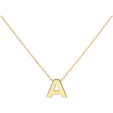Zeya Kuyumculuk 14 Ayar Altın Minimal A Harf Kolye