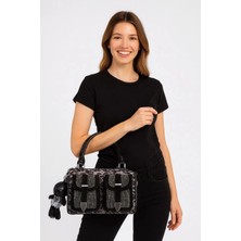 Armüz Kiwer Siyah Cilt Omuz Çantası