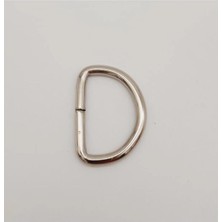 Boncukcu Abla D Şeklinde Metal Çanta Zincir Halkası (1 Pakette 20 Adet)