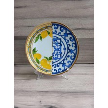 Konyax Pasta Tabağı Set Porselen 6 Kişilik Lemone
