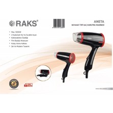 Raks Aneta Seyahat Tipi Katlanabilir Saç Kurutma Makinesi - 1000W
