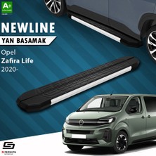 Universal S-Dizayn Opel Zafira Life Kısa Şase Newline Aluminyum Yan Basamak 213 cm 2020 Üzeri A+ Kalite