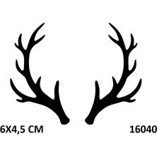 Airbrush Tattoo Yavru Geyik Boynuzu Stencil Süsleme ve Boyama Kalıbı