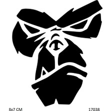 Airbrush Tattoo Karmaşık Maymun Yapışkanlı Stencil Süsleme ve Boyama Kalıbı