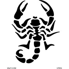 Airbrush Tattoo Kral Akrep Yapışkanlı Stencil Süsleme ve Boyama Kalıbı