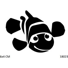 Airbrush Tattoo Şaşkın Balık Yapışkanlı Stencil Süsleme ve Boyama Kalıbı