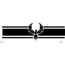 Airbrush Tattoo Anka Şerit Yapışkanlı Stencil Süsleme ve Boyama Kalıbı