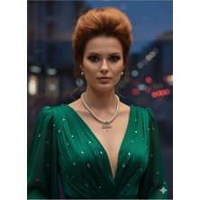 Eski Yeni Antik Yusufcuk Model Gümüş Inci Kolye