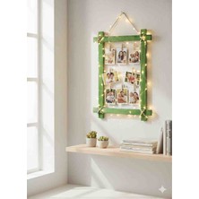 Mavera Sanat 58 Mavera  Sanat 58 Kişiye Özel 12 Fotoğraflı LED Işıklı Ahşap Çerçeve