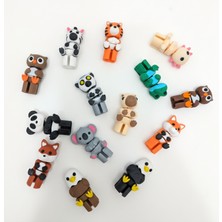 Dogadastore Çeşitli Hayvan Şekillerinde Oynar Kalem Başlığı Kalem Süsü 2 Adet