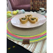 Kaia Life Decohandy 39CM Neon Renkli Şeritli Jüt Örme Supla Amerikan Servis