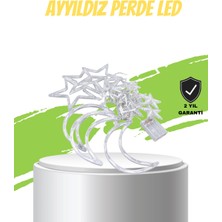 Kaia Life Yıldız ve Ay Figürlü Pilli Perde LED Romantik Dekoratif Işık