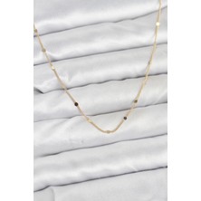 Mç Plus Erb cm 14K Gold Renk Ezme Pul Model 60 cm Kadın Kolye