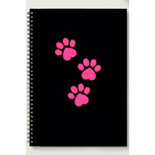 Black-One Sevgililer Günü (Pati Temalı ) A5 Metal Spiralli Çizgisiz Kalın Bristol Kapak Pati Temalı