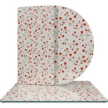 Decovetro Cam Sunum Servis Tabağı 3'lü Karma Set Love Serisi Minik Kalpler Desenli