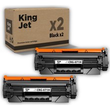 Kingjet Canon Uyumlu (071H) CRG-071H Yüksek Kapasiteli (2'li Paket) Muadil Toner Çipli / MF275
