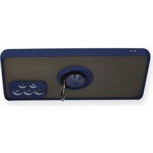 Olinea Newface Galaxy A72 Kılıf Montreal Yüzüklü Silikon Kapak - Lacivert