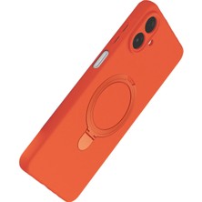 Olinea Newface Galaxy A07 4g Magsafe Standlı Kapak - Turuncu