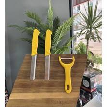 Solingen Soyacak ve 2'li Mikro Tirtıklı Doğrama Bıçağı (Sarı)