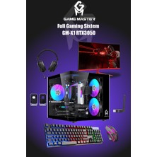 GM Game Master Gm-X1 Full Gaming Pc Set R5 5600 16GB Ram 512GB M2 RTX3050 27" 165Hz Fhd Oyuncu Monitör Siyah Pc