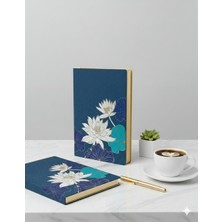 Adalinhome Lizy Premium Altın Varaklı Çizgili Defter – 15X21 Cm, Soft Touch, Kenar Yaldızlı
