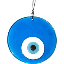 Efe Avm Mavi Renk 16 Santimetre El Yapımı Cam Nazar Boncuğu Duvar Süsü