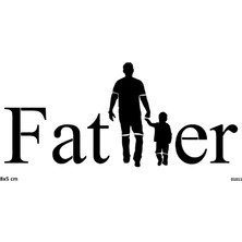 Airbrush Tattoo Baba Resim ve Yazı Yapışkanlı Stencil Süsleme ve Boyama Kalıbı