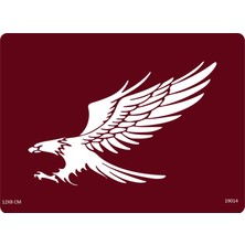 Airbrush Tattoo Yırtıcı Kartal Yapışkanlı Stencil Süsleme ve Boyama Kalıbı