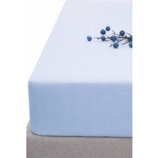 Bedline Aura Fıtted Penye Çarşaf 100*200+36 cm Mavi