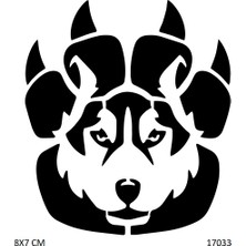 Airbrush Tattoo Kurt Pençesi Yapışkanlı Stencil Süsleme ve Boyama Kalıbı