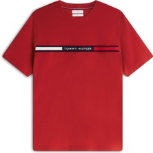 Tommy Hilfiger Erkek Kırmızı Tommy Hilfiger Hılfıger Chest Inser, Xld Kırmızı Erkek T-Shirt & Polo