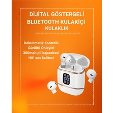 Genel Tedarik Çift Kulaklıklı Bluetooth Kulaklık – 4 Adet Anc-Enc Şarj Kutulu Dijital Göst - EMTHBA7794-3