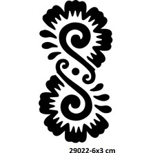 Airbrush Tattoo El Üstü Minimal Motif Stencil Süsleme ve Boyama Kalıbı