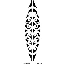 Airbrush Tattoo Bel Motifi Yapışkanlı Stencil Süsleme ve Boyama Kalıbı