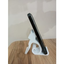 MisterionStudio Kedi Figürlü Telefon Standı Masa Üstü Dekoratif Telefon Tutucu Telefon Tutucu Aparat
