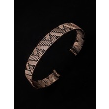 HEYBELİ - Saf Bakır El Yapımı Örme Bileklik