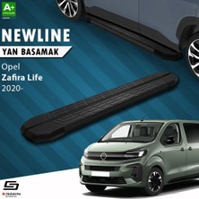 Universal S-Dizayn Opel Zafira Life Kısa Şase Newline Siyah Yan Basamak 213 cm 2020 Üzeri A+ Kalite